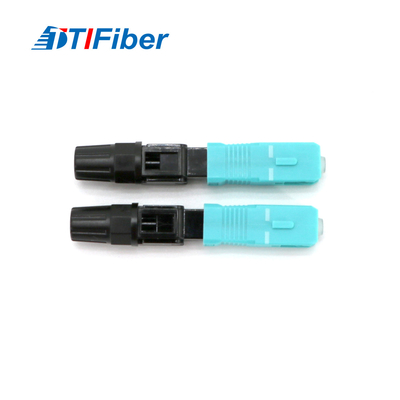 کابل Drop FTTH از اتصال سریع فیبر نوری SC UPC OM3 استفاده کنید